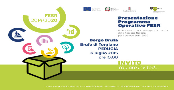 Evento di lancio POR FESR 2014-2020 - Brufa di Torgiano, 6 luglio 2015