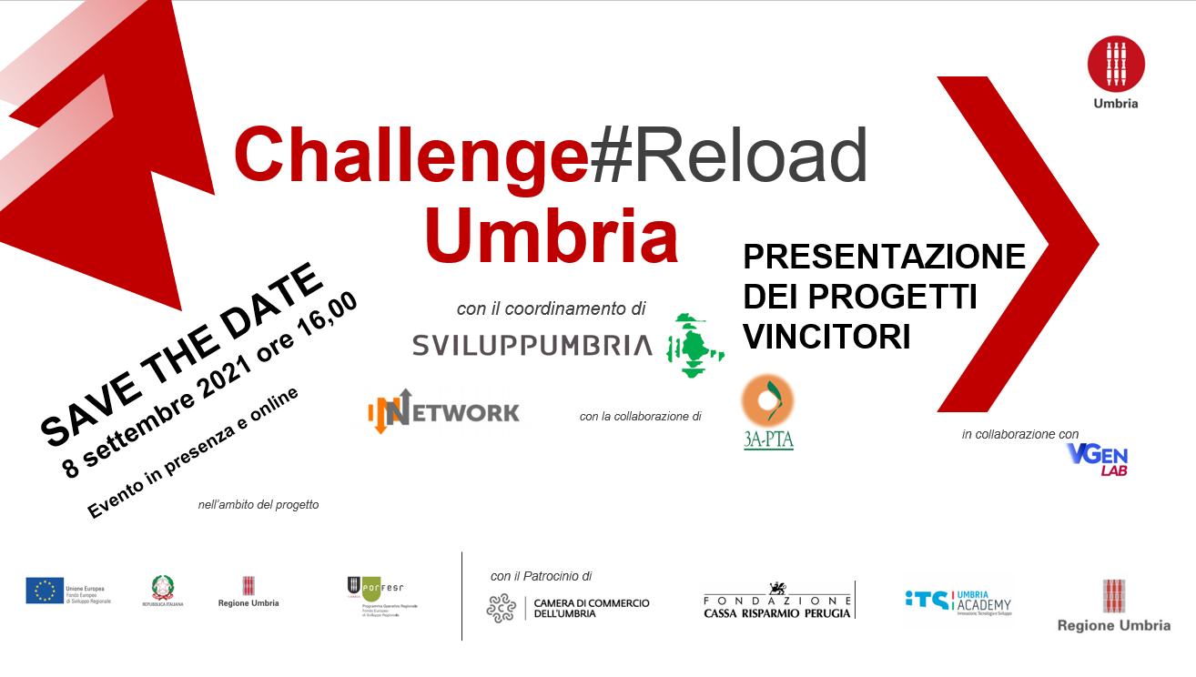 CHALLENGE#RELOADUMBRIA: Presentazione dei progetti vincitori