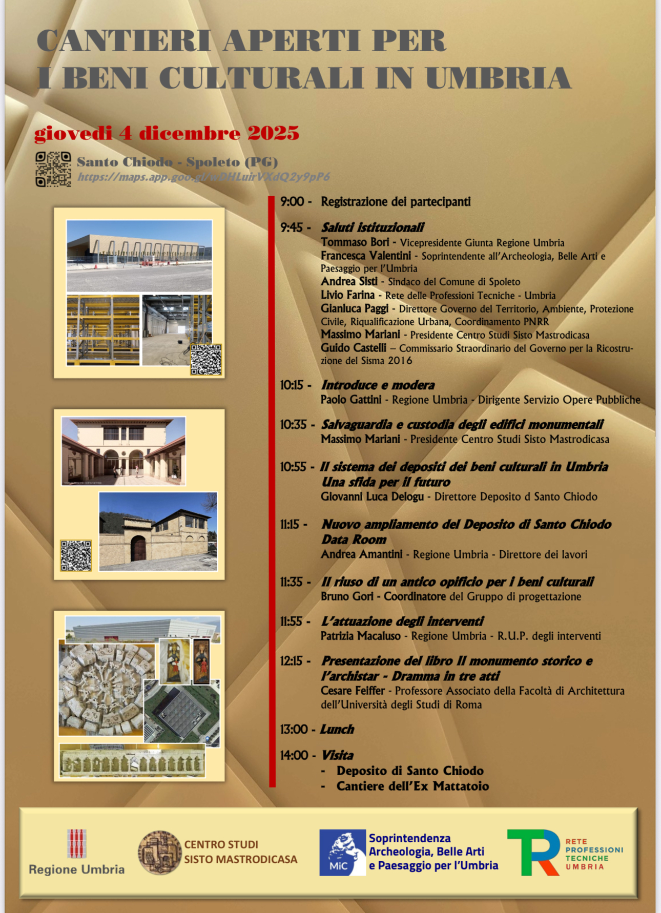 Cantieri aperti per i Beni Culturali in Umbria - Evento 4 dicembre 2025