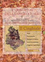 copertina del quaderno sul cinghiale con sfondo di foglie nelle sfumature dell'arancione