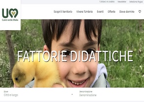 promozione esperienza fattorie didattiche Umbria su portale Umbriatourism