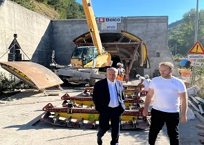 sopralluogo assessore Melasecche cantiere viadotto Contessa a Gubbio