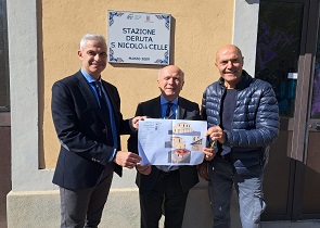sopralluogo assessore Melasecche e sindaco Toniaccini alla stazione di Deruta San Nicolò di Celle ex FCU