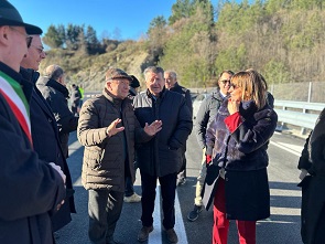 riapertura strada statale Contessa presidente Tesei  assessore Melasecche