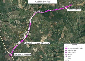 scelto tracciato tratto finale completamento itinerario stradale Terni Orte Civitavecchia